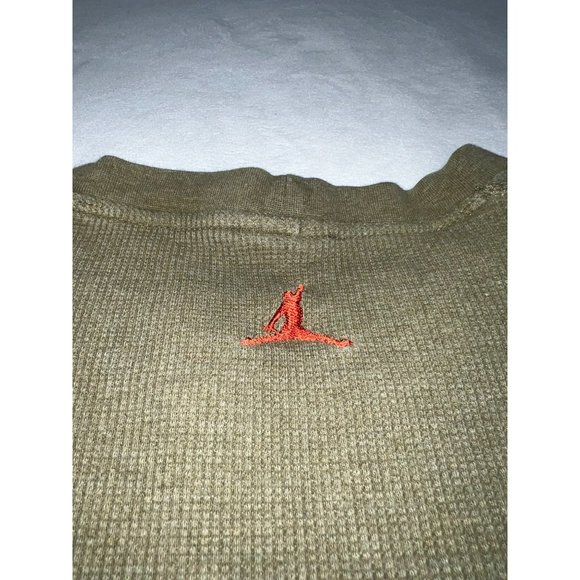 NIKE AIR JORDAN T-Shirt Men’s Large Thermal Sweatshirt Jumpman - Picture 6 of 6
